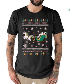 Awkward Styles Ugly Xmas T Shirt for Girls Boys Christmas Santa with Unicorn Kids T Shirts