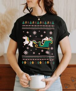 Awkward Styles Ugly Xmas T Shirt for Girls Boys Christmas Santa with Unicorn Kids T Shirts
