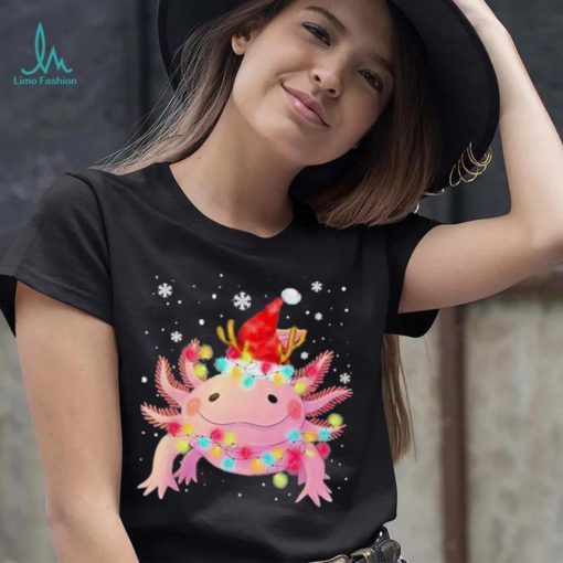 Axolotl Hat Santa Merry Christmas Shirt