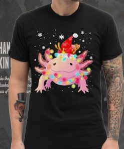 Axolotl Hat Santa Merry Christmas Shirt