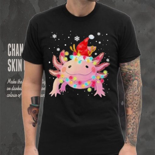 Axolotl Hat Santa Merry Christmas Shirt