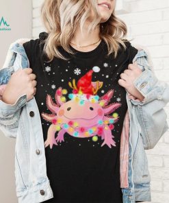 Axolotl Hat Santa Merry Christmas Shirt