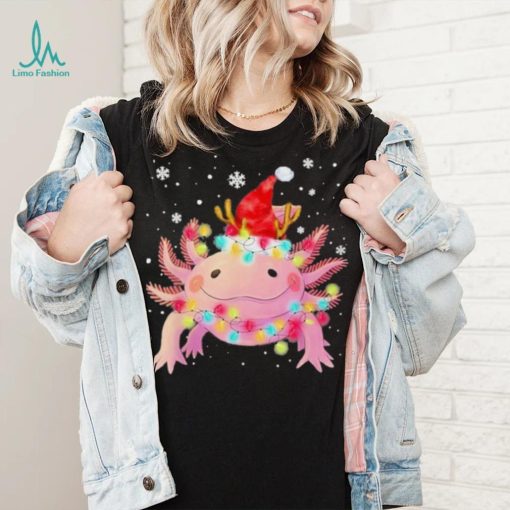 Axolotl Hat Santa Merry Christmas Shirt