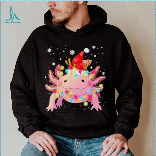 Axolotl Hat Santa Merry Christmas Shirt