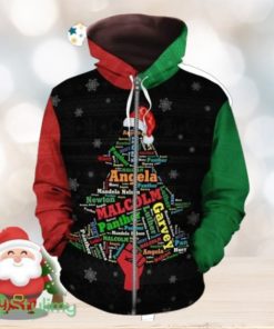 BLM – Christmas Black Power 2 Zip Hoodie 3D All Over Print