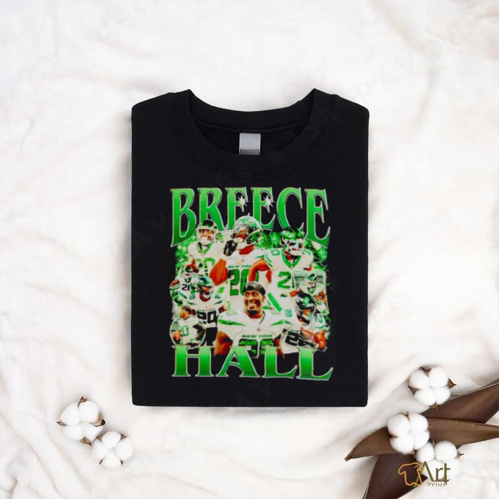 BREECE HALL NEW YORK JETS RETRO SHIRT BREECE HALL NEW YORK JETS RETRO SHIRT
