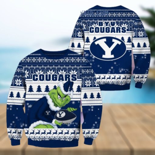 BYU Cougars Grinch NCAA Christmas Ugly Sweater