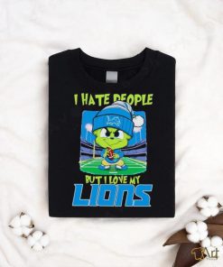 Baby Grinch I hate people but I love my Detroit Lions shirt