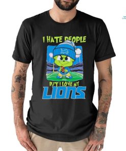 Baby Grinch I hate people but I love my Detroit Lions shirt