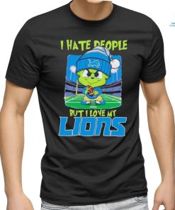 Baby Grinch I hate people but I love my Detroit Lions shirt