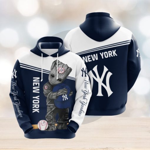 Baby Groot New York Yankees 3D Printed Hoodie