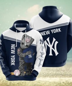 Baby Groot New York Yankees 3D Printed Hoodie