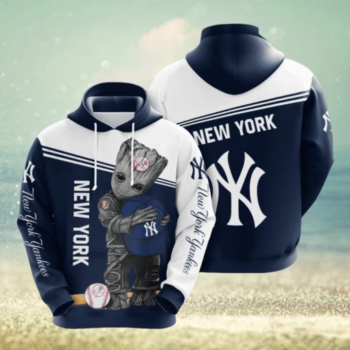 Baby Groot New York Yankees 3D Printed Hoodie