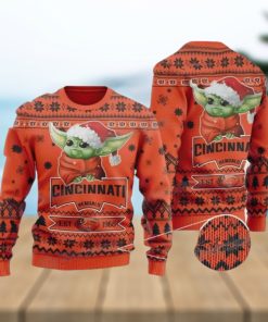 Baby Yoda Cincinnati Football Est 1968 Bengals Gifts Sweater