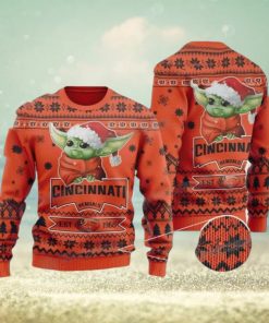 Baby Yoda Cincinnati Football Est 1968 Bengals Gifts Sweater