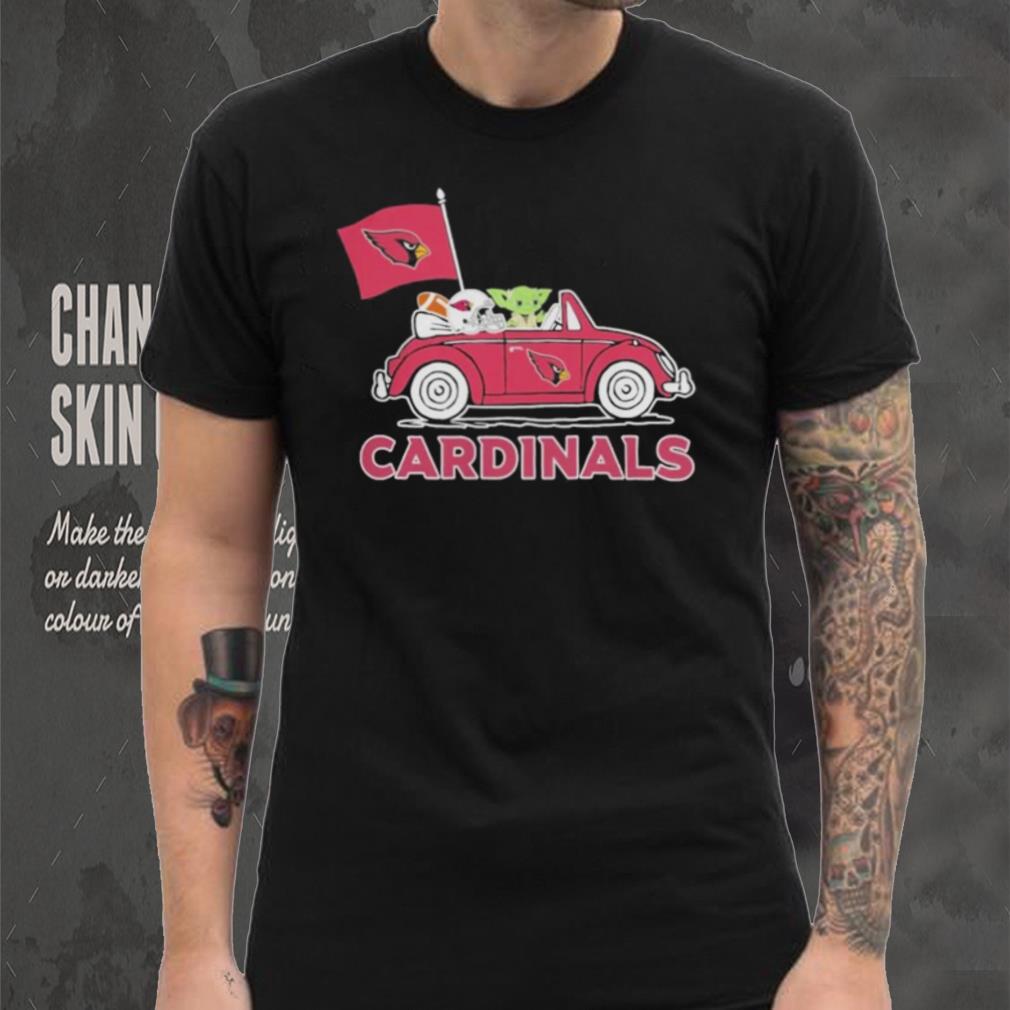 Baby Yoda Drive A Car Arizona Cardinals Football Flag Logo Shirt Baby Yoda Drive A Car Arizona Cardinals Football Flag Logo Shirt