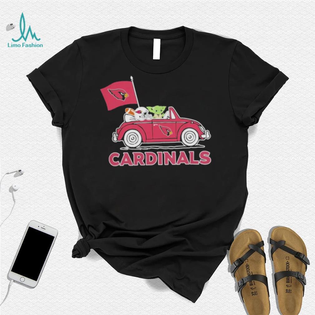 Baby Yoda Drive A Car Arizona Cardinals Football Flag Logo Shirt Baby Yoda Drive A Car Arizona Cardinals Football Flag Logo Shirt