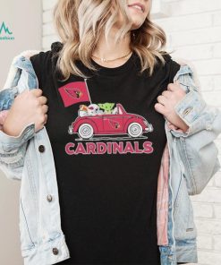 Baby Yoda Drive A Car Arizona Cardinals Football Flag Logo Shirt