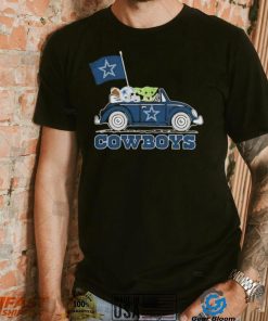 Baby Yoda Drive A Car Dallas Cowboys Football Flag Logo Shirt