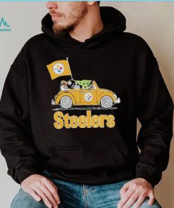 Baby Yoda Drive A Car Pittsburgh Steelers Football Flag Logo Shirt