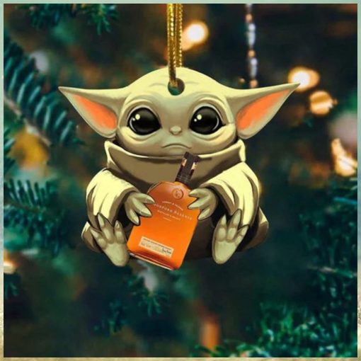 Baby Yoda Hug Alcohol Bottle For Whiskey Lovers 2023 Christmas Star Wars Gift Ornament