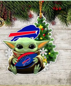 Baby Yoda Hug Buffalo Bills NFL Christmas Tree Decorations Xmas Gift Ornament