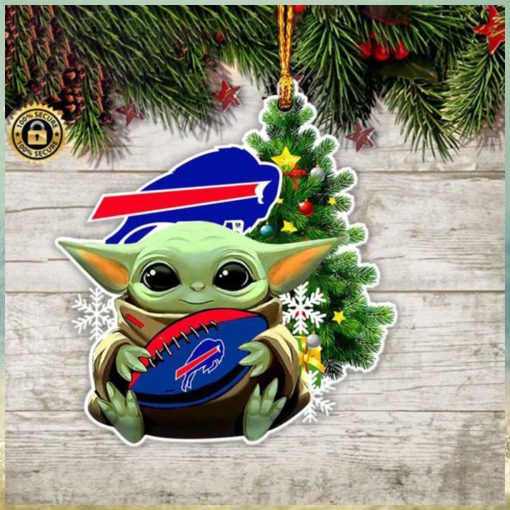 Baby Yoda Hug Buffalo Bills NFL Christmas Tree Decorations Xmas Gift Ornament