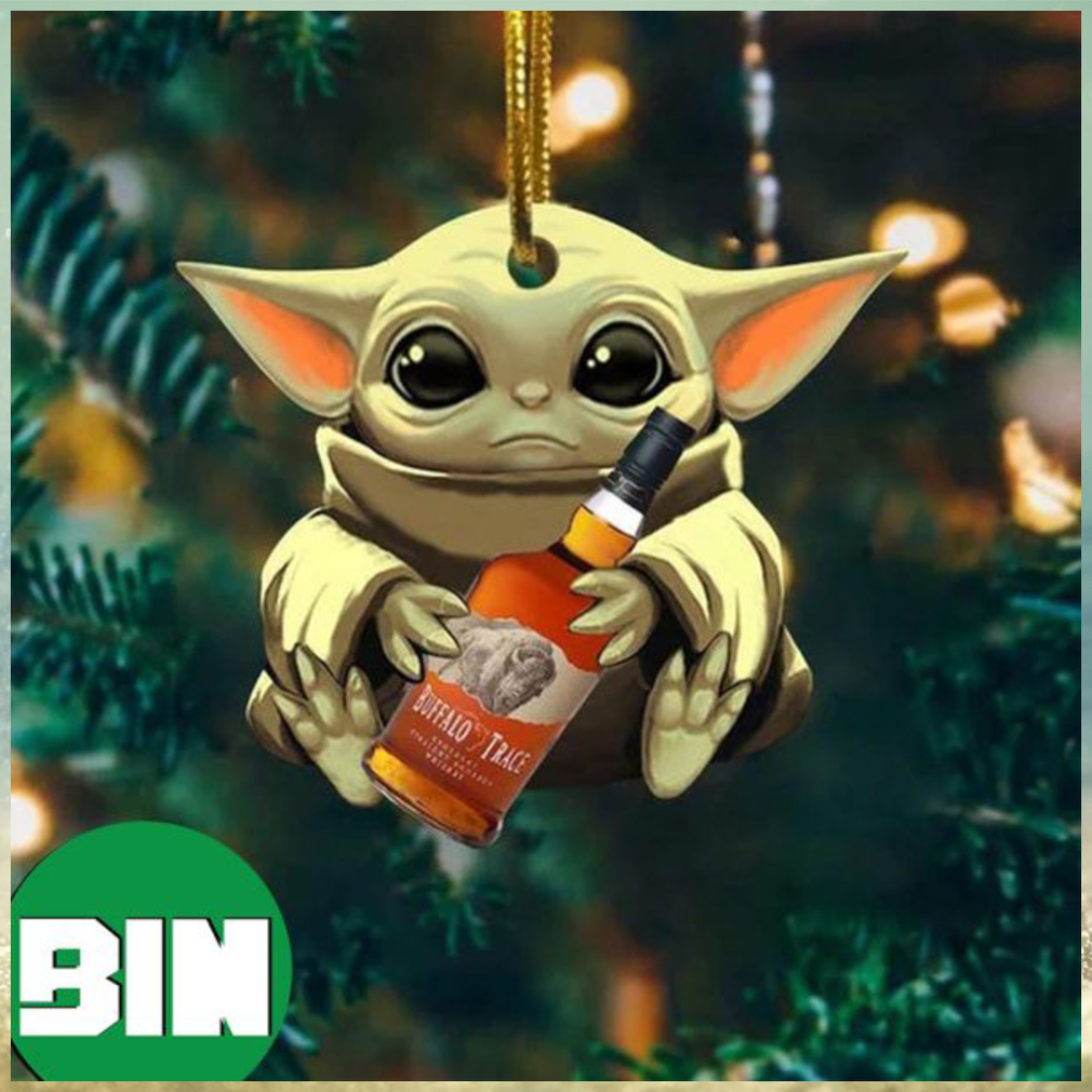 Baby Yoda Hug Buffalo Trace For Whiskey Lovers 2023 Christmas Star Wars Gift Ornament Baby Yoda Hug Buffalo Trace For Whiskey Lovers 2023 Christmas Star Wars Gift Ornament