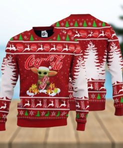 Baby Yoda Hug Coca Cola 3D Printed Ugly Christmas Sweater