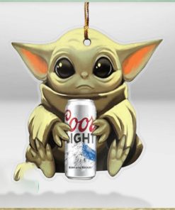 Baby Yoda Hug Coors Light For Beer Lovers 2023 Christmas Star Wars Gift Ornament