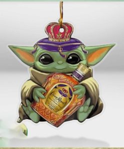 Baby Yoda Hug Crown Royal For Whiskey Lovers 2023 Christmas Star Wars Gift Ornament