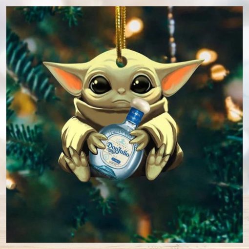 Baby Yoda Hug Don Julio For Whiskey Lovers 2023 Christmas Star Wars Gift Ornament