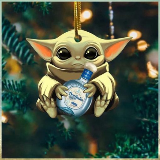 Baby Yoda Hug Don Julio For Whiskey Lovers 2023 Christmas Star Wars Gift Ornament