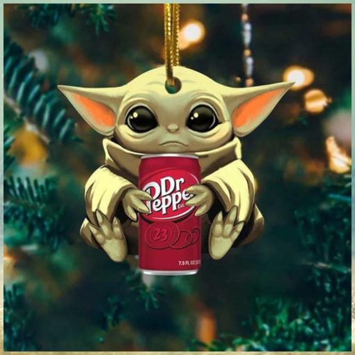 Baby Yoda Hug Dr Pepper Ultra For Beer Lovers 2023 Christmas Star Wars Gift Ornament