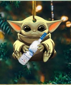 Baby Yoda Hug Goose Grey Goose Vodka For Whiskey Lovers 2023 Christmas Star Wars Gift Ornament