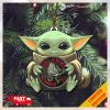 Baby Yoda Hug Guns N Roses Bucharest Romania Logo 2023 Christmas Tree Decorations Ornament