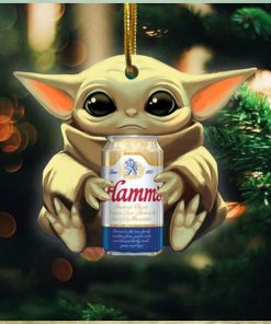 Baby Yoda Hug Hamm’s Brewery Christmas Star Wars Gift For Beer Lovers 2023 Xmas Ornament