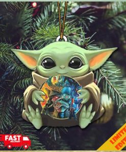 Baby Yoda Hug Iron Maiden The Future Past Tour 2023 Christmas Tree Decorations Ornament