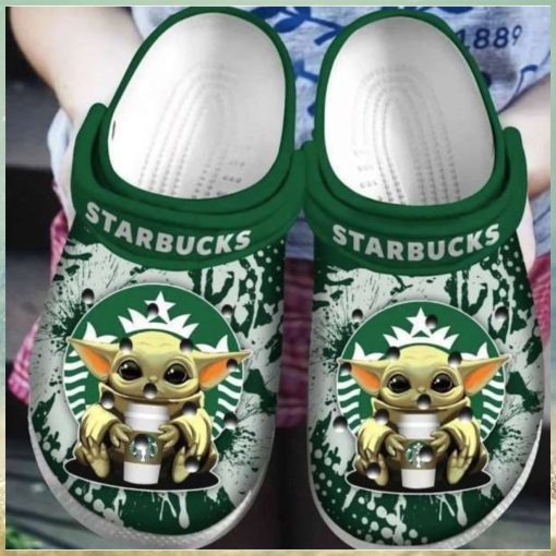 Baby Yoda Hug Starbucks Crocs