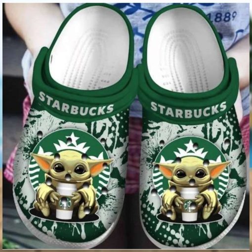 Baby Yoda Hug Starbucks Crocs