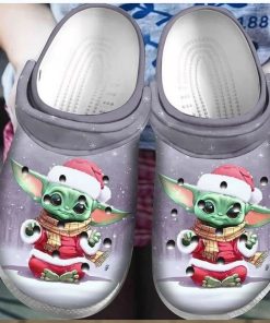 Baby Yoda In Santa Claus Suit Crocs