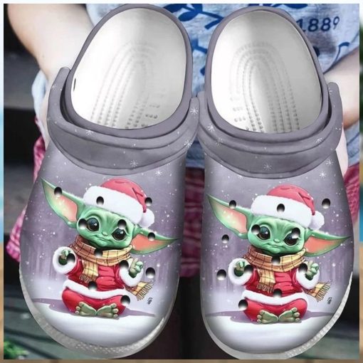 Baby Yoda In Santa Claus Suit Crocs