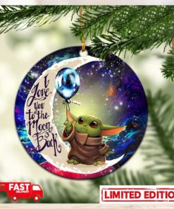 Baby Yoda Love You To The Moon Galaxy Perfect Gift For Holiday Ornament