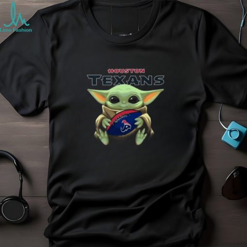 Baby Yoda Loves The Houston Texans Star Wars Shirt