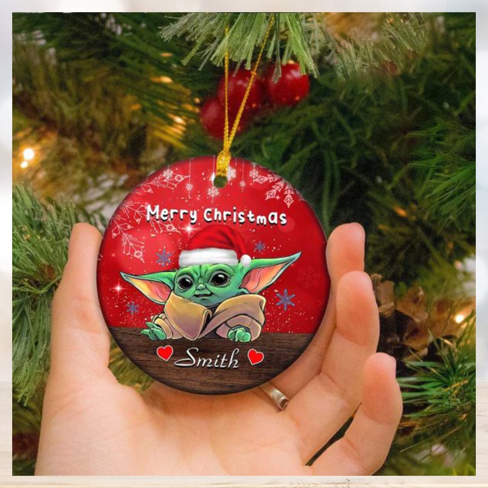 Baby Yoda Mandalorian Christmas 2023 Custom Name Star Wars Xmas Gift Ornament Baby Yoda Mandalorian Christmas 2023 Custom Name Star Wars Xmas Gift Ornament