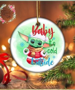 Baby Yoda Star Wars It’s Cold Outside Christmas Unique Gift Xmas Ornament