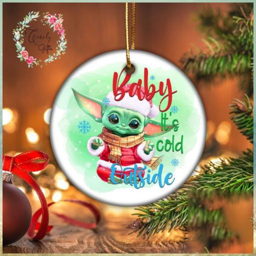 Baby Yoda Star Wars It’s Cold Outside Christmas Unique Gift Xmas Ornament