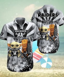 Baby Yoda Star Wars NFL Las Vegas Raiders Hawaiian Shirt