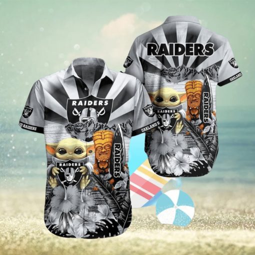 Baby Yoda Star Wars NFL Las Vegas Raiders Hawaiian Shirt