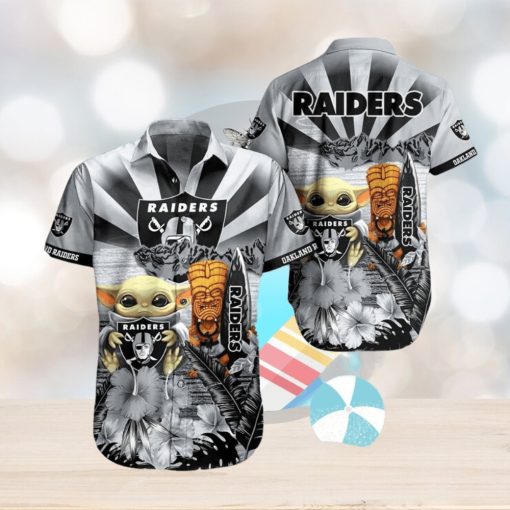 Baby Yoda Star Wars NFL Las Vegas Raiders Hawaiian Shirt